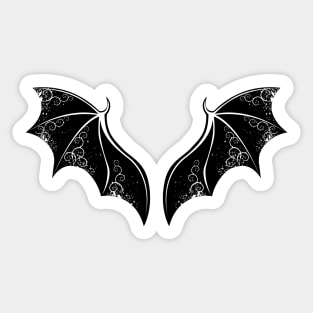 Black Dragon Wings ( Black Tattoo Wings ) Sticker